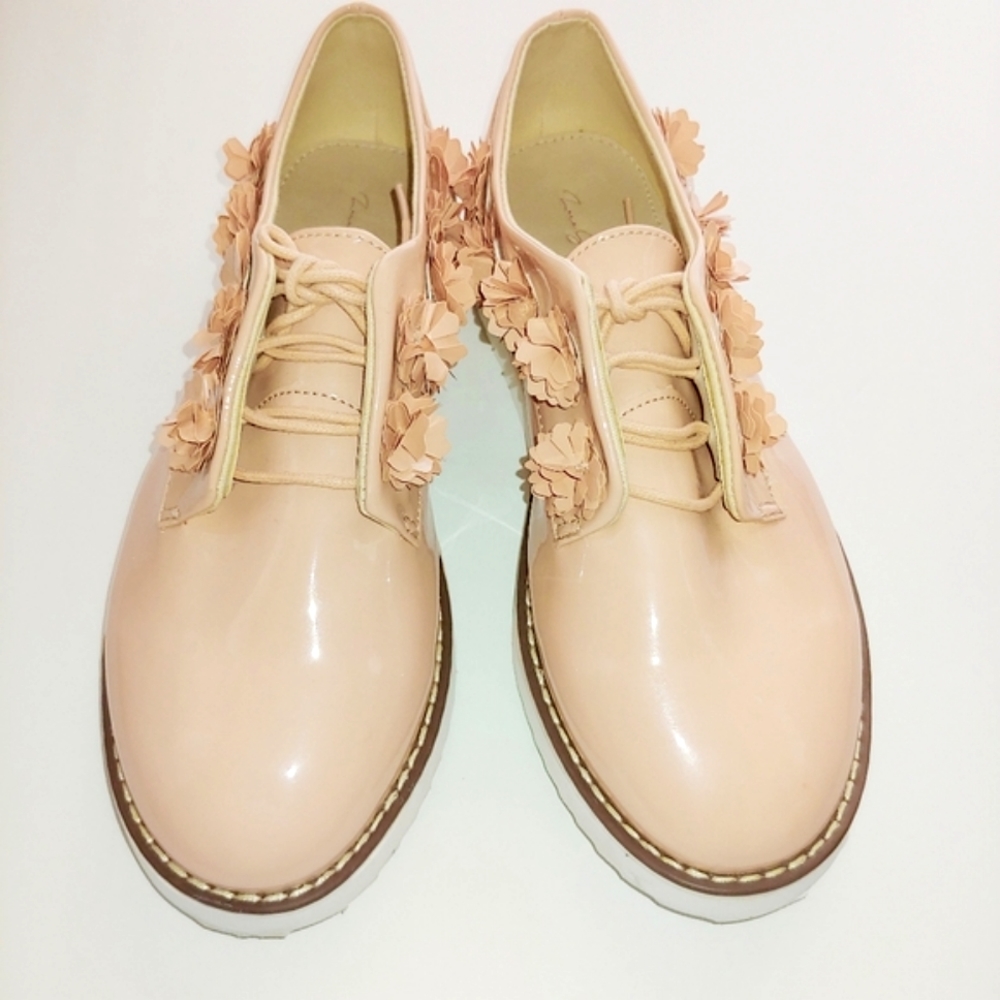 Zara Girls Pink Patent Derby Shoes*NWOB*